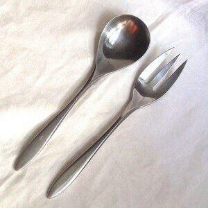 Oxford Hall LIBRA Serving Utensil Fork + Spoon Large Stainless Korea